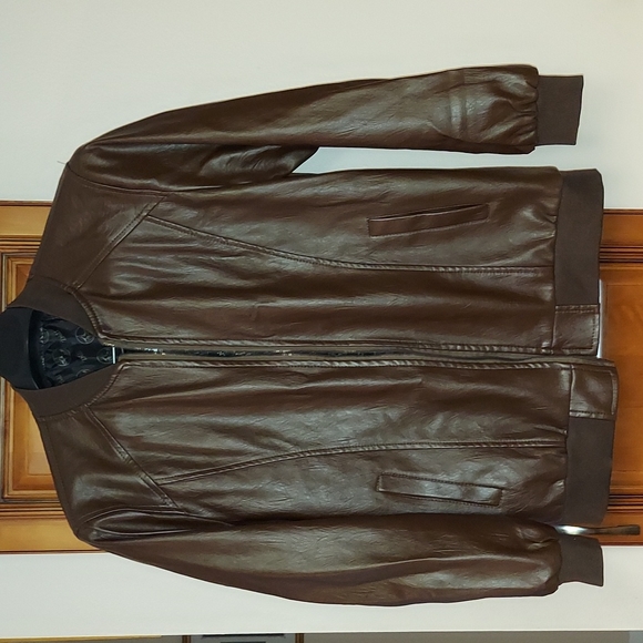 ANZHIGUO (58) 100%PU JACKET BROWN. INSIDE LOGO JPNZ. - Picture 6 of 9